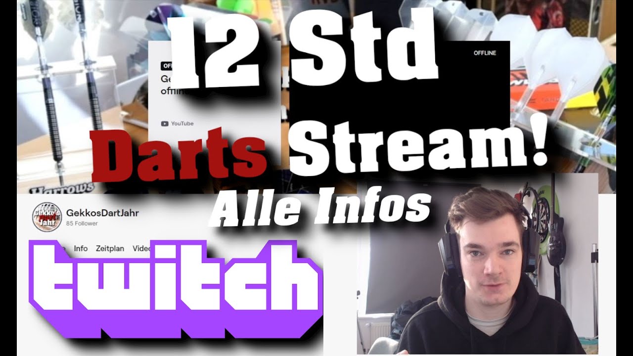12 Std Darts STREAM auf Twitch YouTube