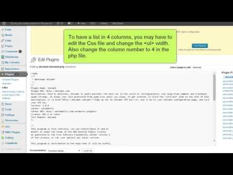 How to display category list in multiple columns in wordpress