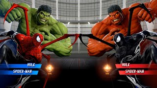Hulk & Spiderman VS Red Hulk & Black Spiderman - Marvel vs Capcom Infinite