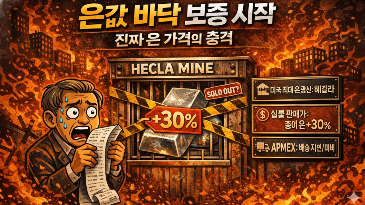 은값 바닥 보증 시작, 그런데 실물은 더 비싸다… ‘미국 최대 은 광산’ 헤클라 “종이 은 가격보다 30% 비싸게 실물 은을 판매”  [진짜 은 가격의 충격]