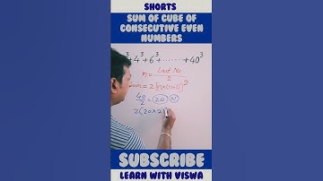 Shorts | Sum of the cube of consecutive even numbers | लगातार सम संख्याओं के घनों का योग | #maths