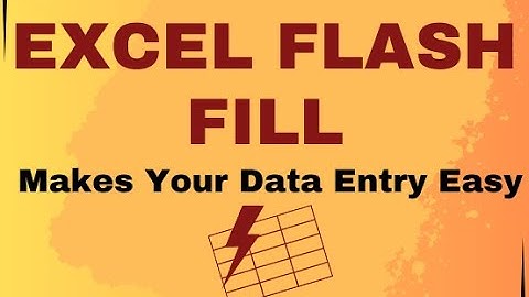 Excel Flash Fill - Makes your Excel Data Entry Easy (Excel Productivity Tip)