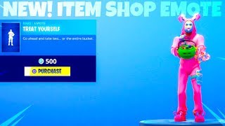 Fortnite Item Shop New Bunnymoon Skin & Treat Yourself Emote Fortnite Battle Royale