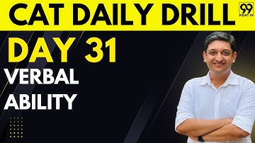 Daily Free Tests and Live Workshops for CAT Exam | Day 31: Verbal Ability