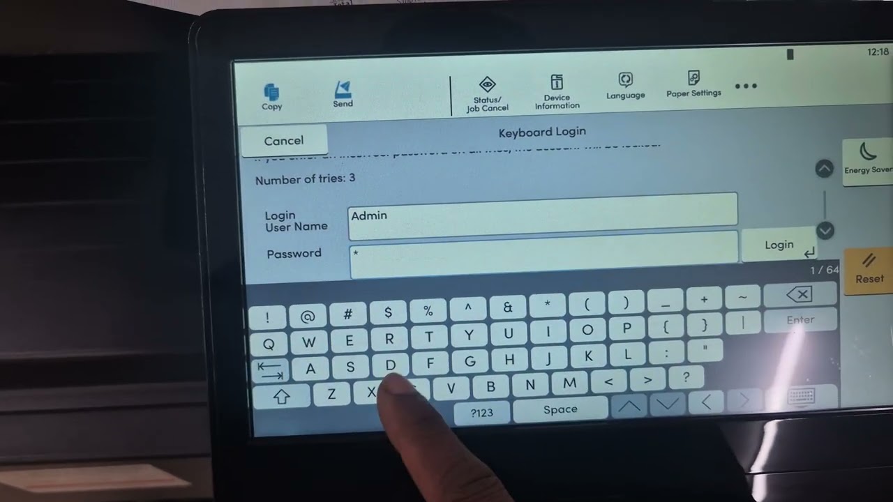 Kyocera MZ3200i admin password #printer #photocopymachine - YouTube