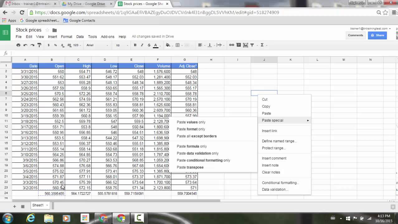more formatting options after pasting content in google sheets youtube google sheets paste values only shortcut