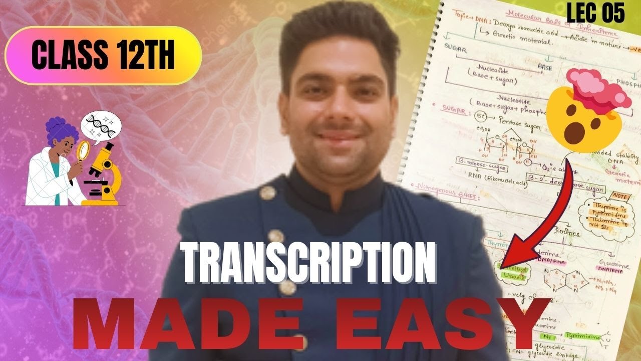 TRANSCRIPTION | MOLECULAR BASIS OF INHERITANCE | LEC 07 |  BY DR KARAN VARDHANI