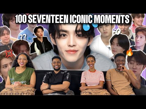 Our Reaction To 100 ICONIC MOMENTS in the HISTORY of SEVENTEEN