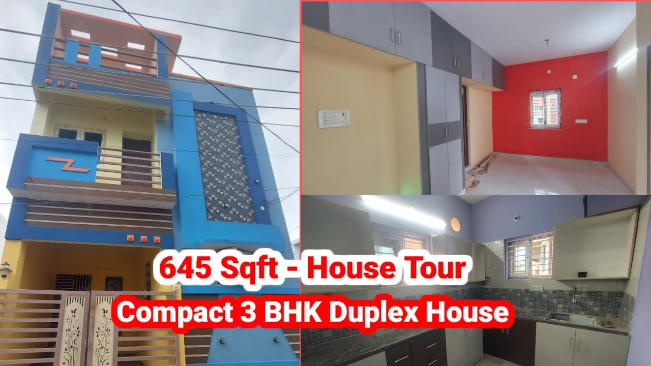 House Tour 645 Sqft Compact 3 Bhk independent Duplex House for sale