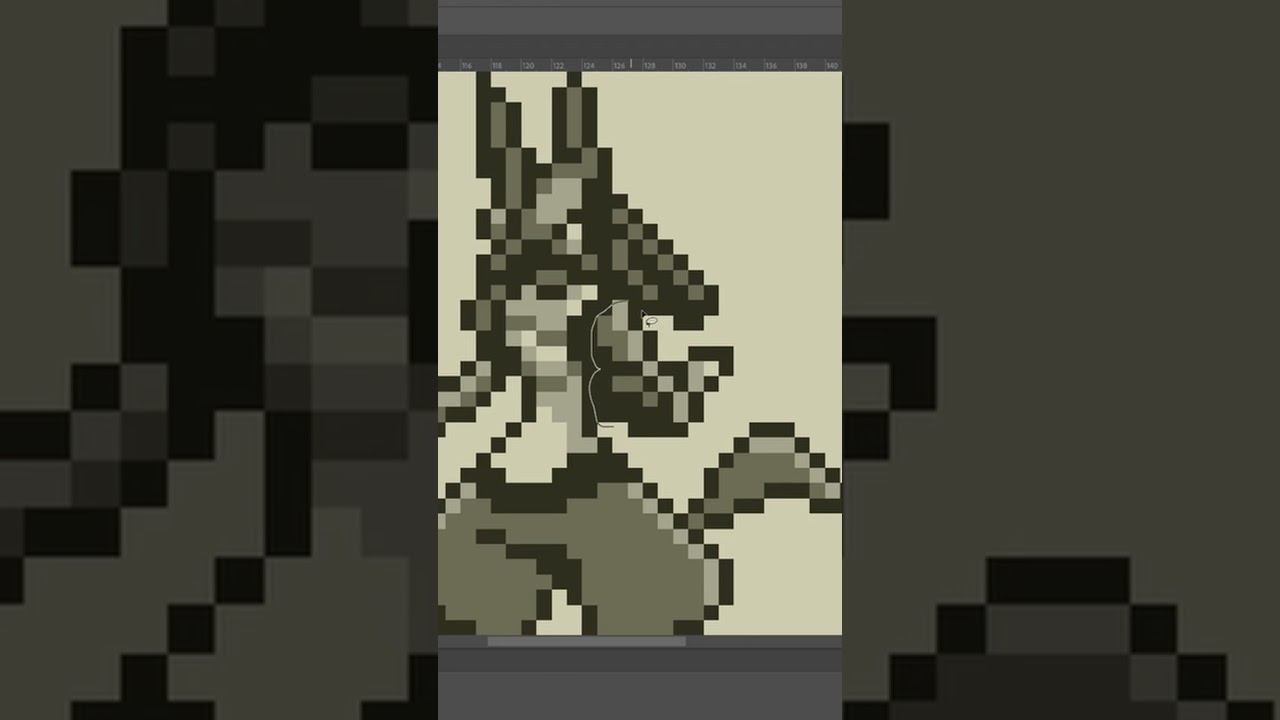 【メイキング】ドット絵アニメーション作ってみた ルカリオ Making of Pokémon pixel animation #shorts #pixelart #ポケモン