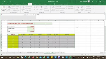 Sensitivity Analysis Using data table, What If Analysis and Conditional Formating