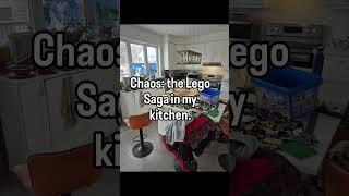 Our Kitchen During the Lego Saga vs. Staging Mode — Before and After