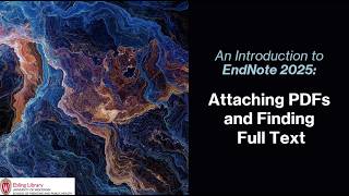 EndNote 2025 Attaching PDFs and Finding Full Text