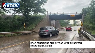 Road conditions on Route 40 near Princeton