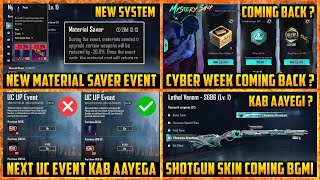 🔴 New Material Saver Event in BGMI | UC UP EVENT Kab Aayega ? | Cyberweek Event Coming Back ?