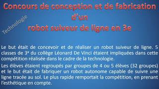 Concours robot suiveur de ligne 3e 2018-2019 #Collège