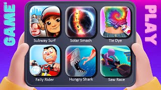 Subway Surf, Solar Smash, Tie Dye, Faily Rider, Hungry Shark, Saw Race | Gameplay 7771 screenshot 3