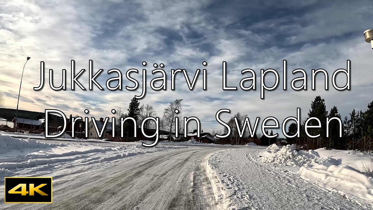 Driving in Sweden Jukkasjärvi Lapland
