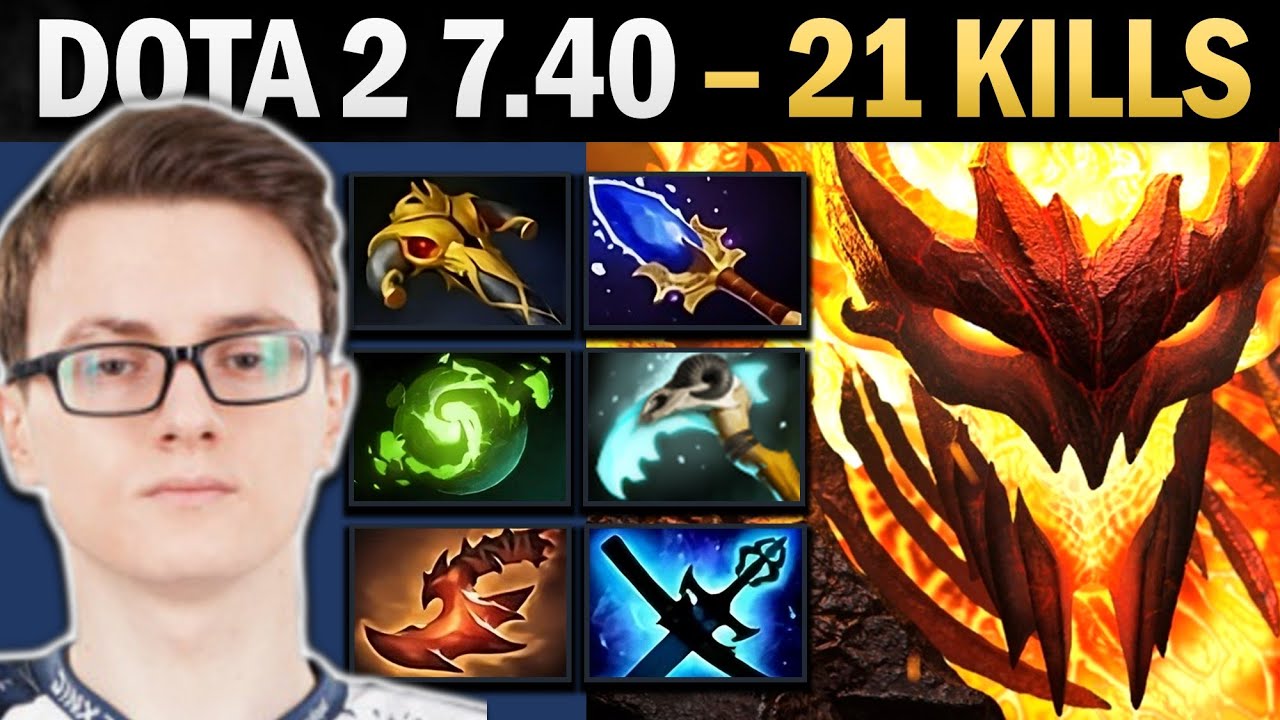 Shadow Fiend Pro Carry with 21 Kills and Scythe - Dota 7.41