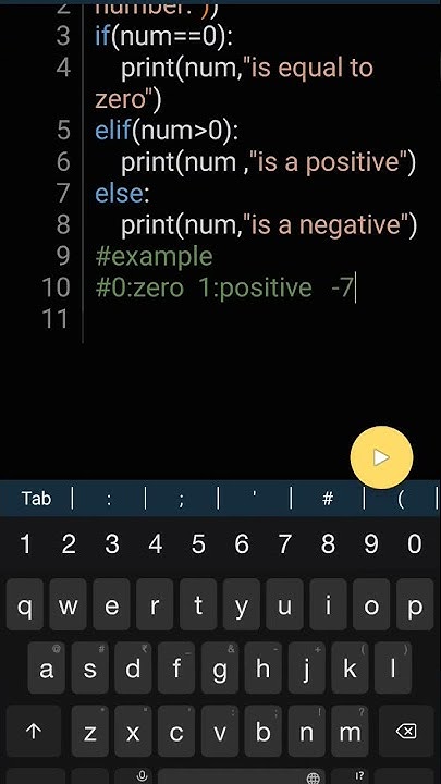 python program for chek given number is positive or negative or zero ...
