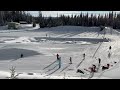 Dahria Beatty sprinting at the Canadian Beijing Prep Camp