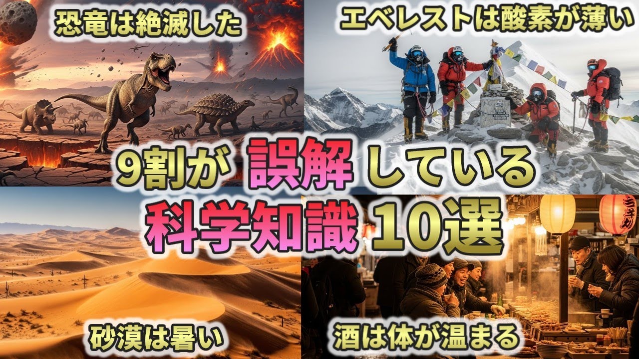 9割の人が誤解してる科学知識10選【総集編　ゆっくり解説】