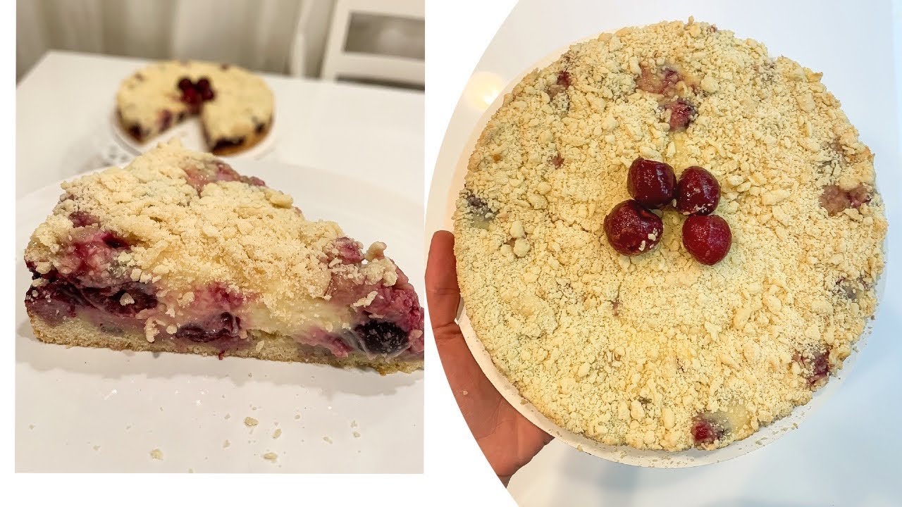 Cherry Crumble Cheesecake Pie recipe YouTube