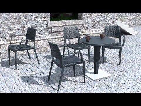 Стілець пластиковий без підлокітників Siesta Exclusive Capri, видео 1