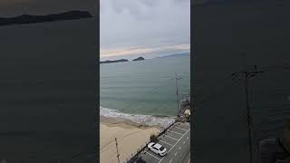 파도소리에 빠졌네요. 명사십리 해수욕장