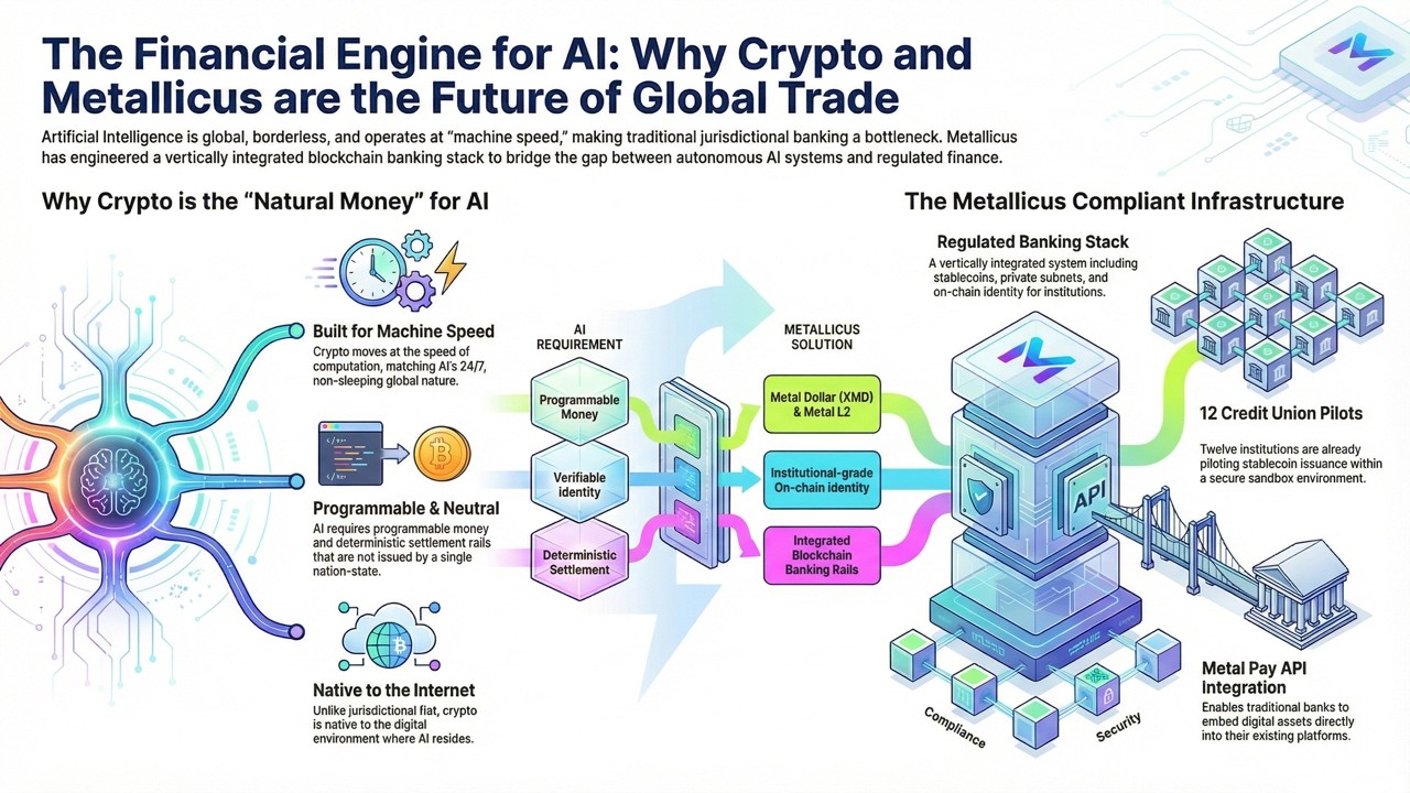 Crypto Is the Natural Money for AI | Metallicus Built the Rails | Webauth Wallet