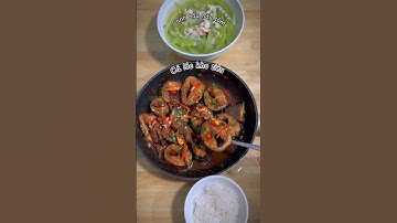 Cá lóc kho tiêu, canh bầu  #xuhuong #cooking #food #monngon