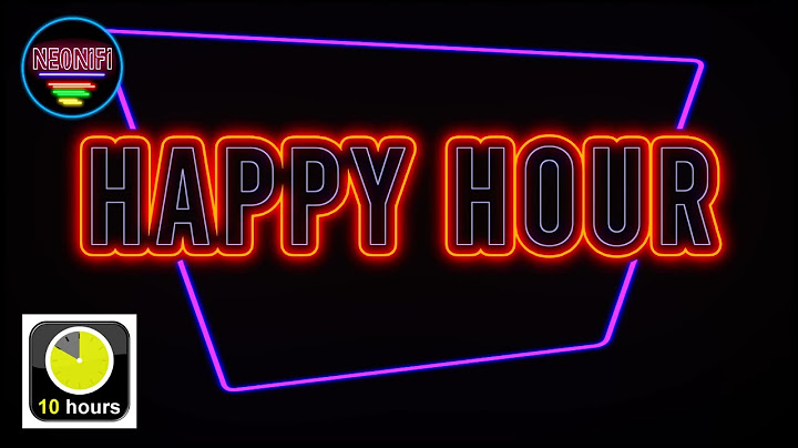Happy Hour Neon Sign - 10 Hours