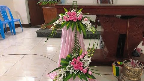 T39. Tạo dáng bình hoa với Thuỷ trúc. Hoa lễ cưới.