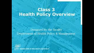 Health Policy Lecture Part 1 What is Health Policy1