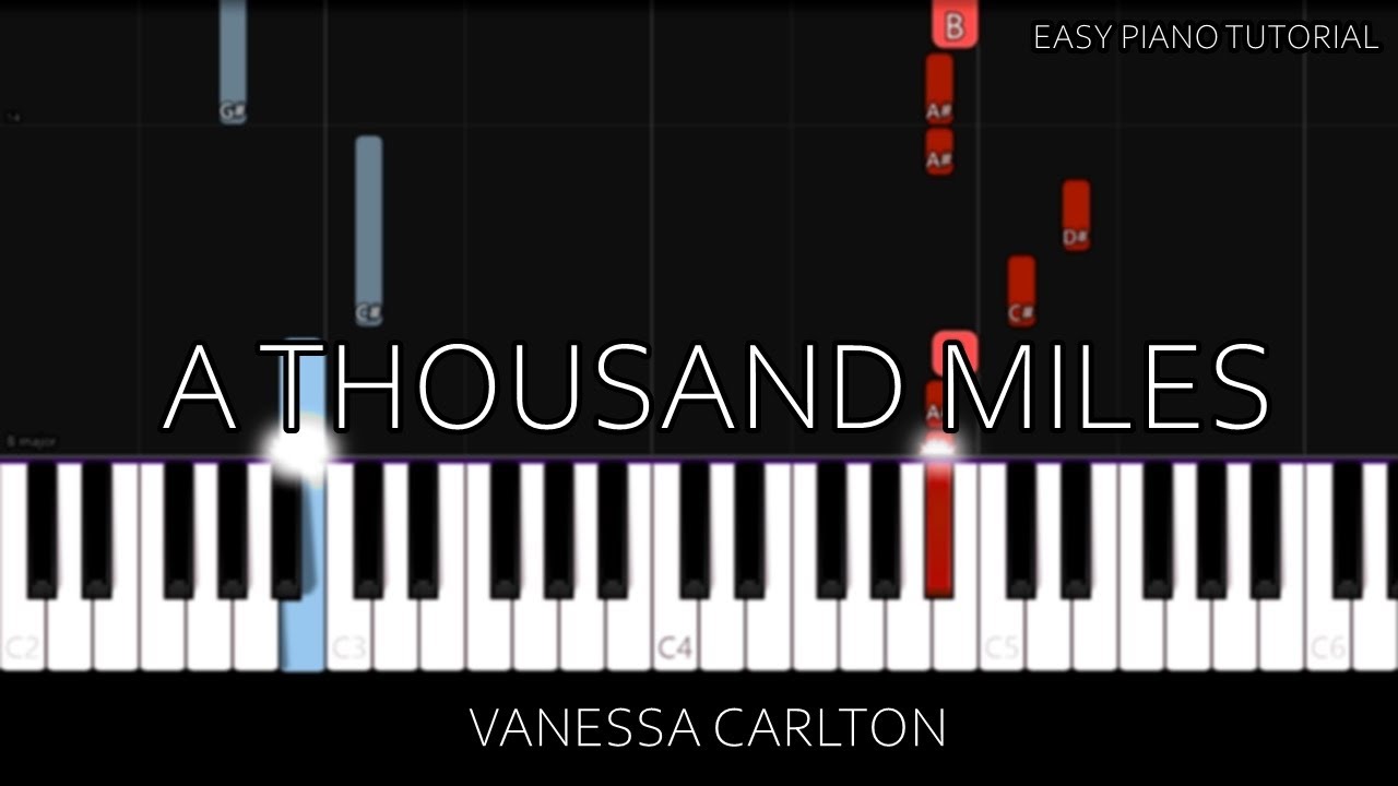 Vanessa Carlton - A Thousand Miles (Easy Piano Tutorial)