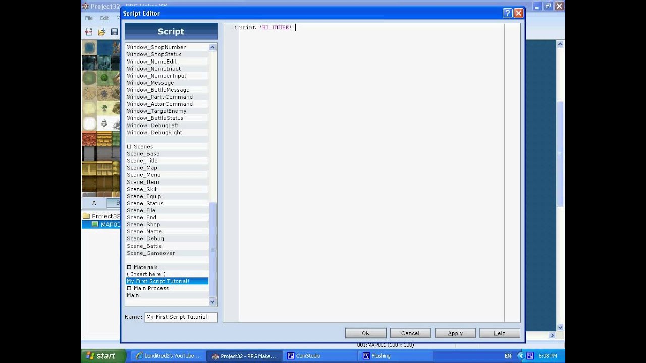 RPG Maker VX Script Tutorial: Pre Game Message - YouTube