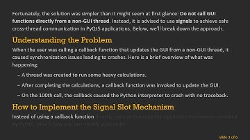 Solving the Python Interpreter Crashes When Using Callbacks from Threads in PyQt5