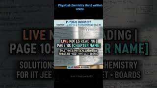 Chemistry Handwritten notes solution chapter IIT JEE neet MHT cet and board level #NEET