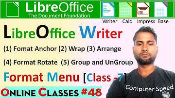 libreoffice | format menu |  anchor in writer |  rotate in writer | wrap in writer |what is arrange|