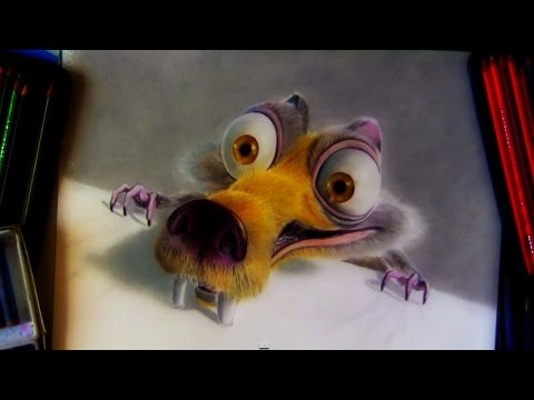 Drawing ice age (scrat from the movie Ice age.)