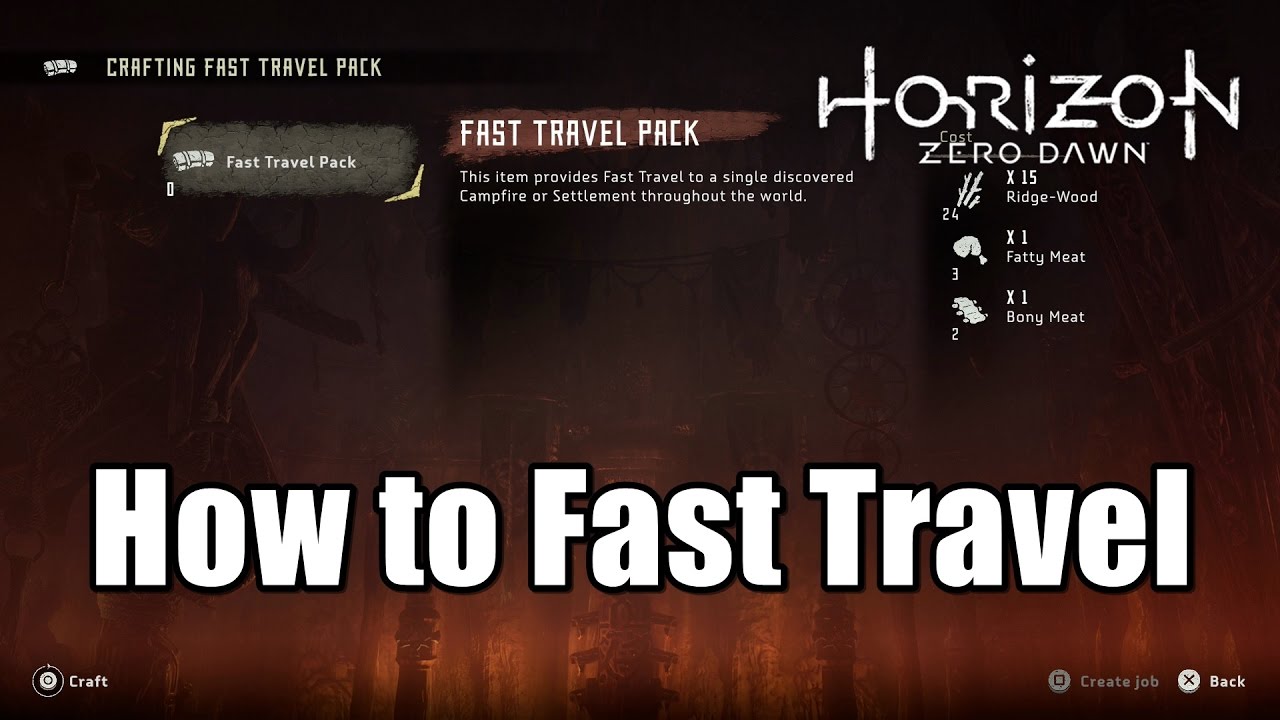 How to use fast travel pack in horizon zero dawn 4u6s Yafitlm