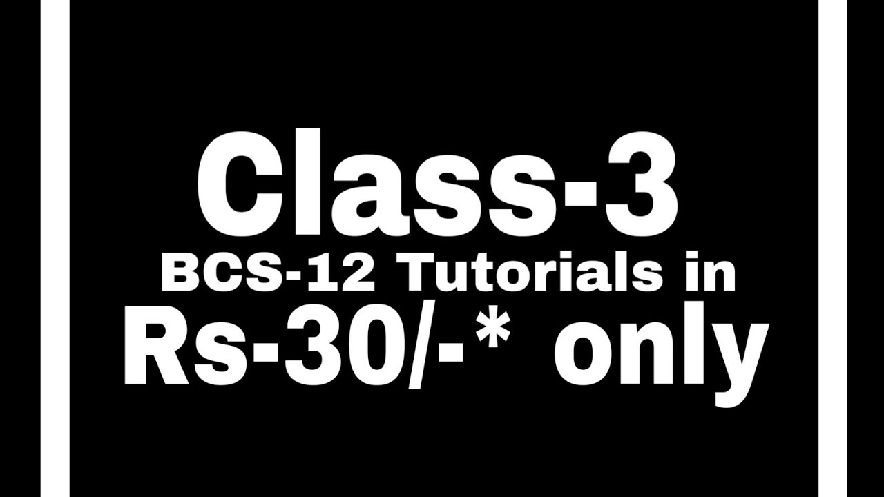BCS 012 IGNOU Online Tutorials BCA 1st Sem Class 10 YouTube
