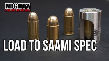 MIGHTY ARMORY | How to Reload .45 ACP SAAMI Spec Ammo Using a Measured System
