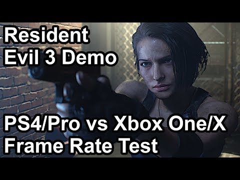 Resident Evil 3 Remake Xbox One X vs PS4 Pro vs PS4 vs Xbox One Frame Rate Comparison (Demo)