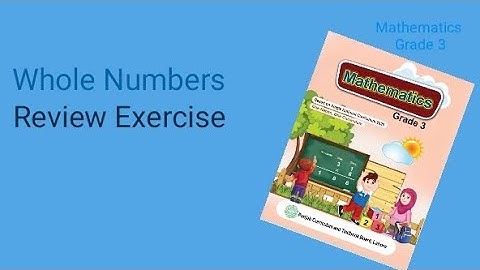 Review Exercise | Whole Numbers | page 33 34 35 | Mathematics | Grade 3 | @DMS-fz9bt