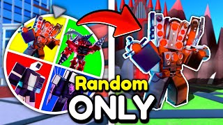 I Used RANDOM Units ONLY On Endless Mode In Toilet Tower Defense (Roblox)