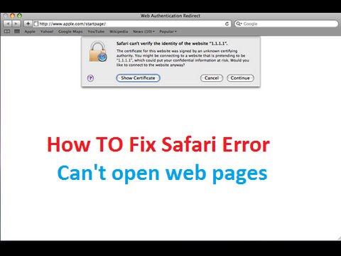 safari can't verify the identity