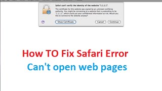Safari can't verify the identity of the website Macbook Apple Fix screenshot 4