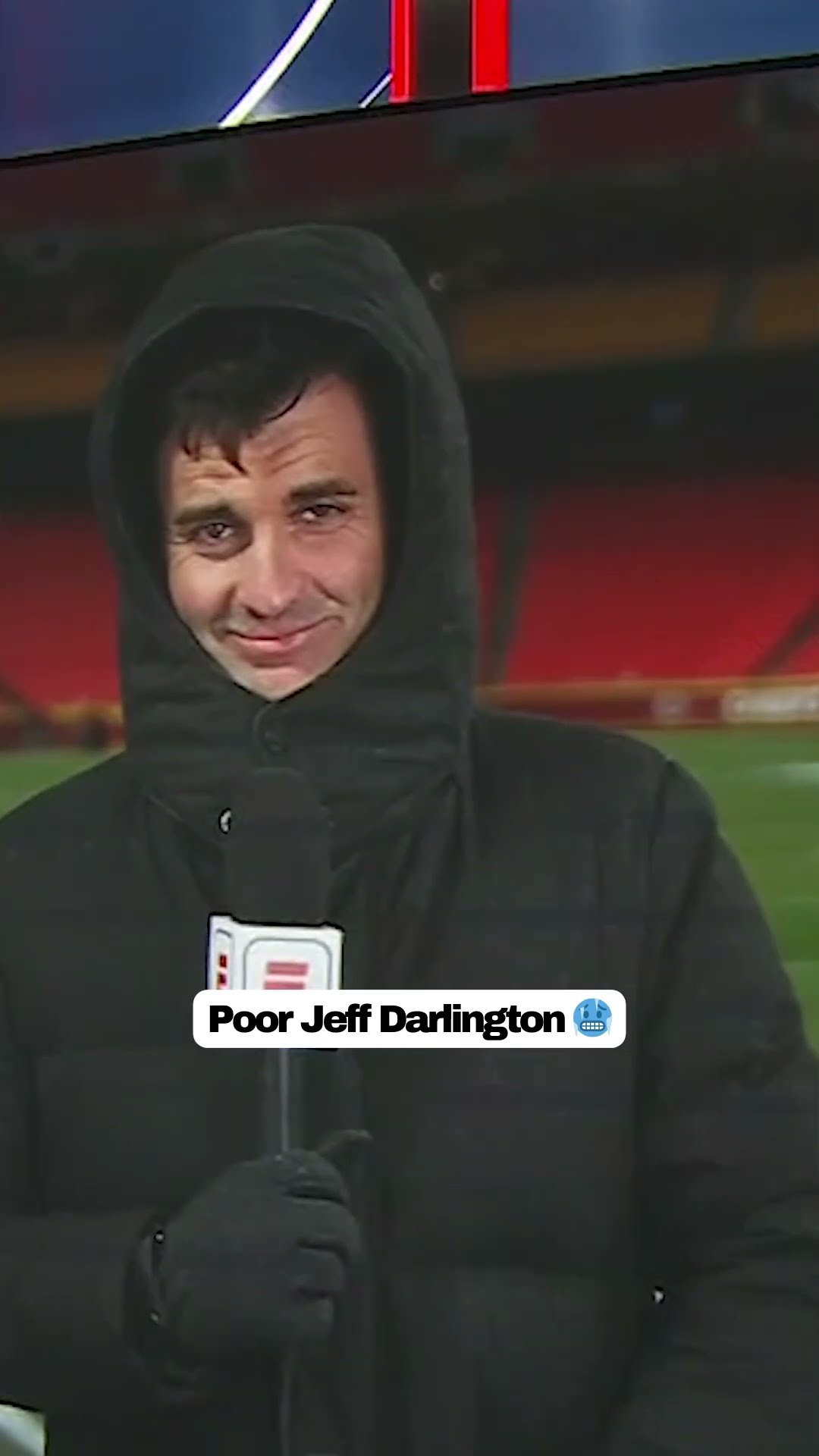 Jeff Darlington is FREEZING in Arrowhead ❄️