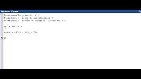 CALCULO DEL POLINOMIO DE TAYLOR DE UNA FUNCION CON MATLAB